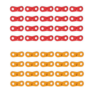 20pcs Paracord Fastening Buckle Aluminum Alloy Tent Pull Ropes Adjustment Buckle Dual-hole Wear-resistant Tent Accessories