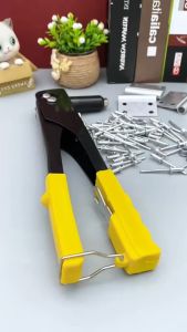 【🔥Free Shipping🔥】Rivet Gun Hand Riveter Ordinary Yellow Steel Iron Hand Riveter Blind Gun with Free 100 Nails