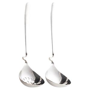 Large Stainless Steel Food Grade Soup Spoon Long Handle Deepened Hot Pot Spoon Strainer Serving Spoon IMhouse Kitchen Tool