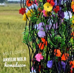 10 Batang Bambu Ulir Bunga Anyelir Mix Random Artifisial 170cm (Tanpa Pot) Untuk Dekorasi Rumah