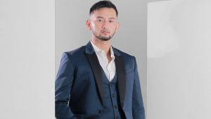 Setelan Jas Rompi dan Celana Pria - Jas Navy Lapel Hitam - Jas Pengantin Pria - Jas Pesta