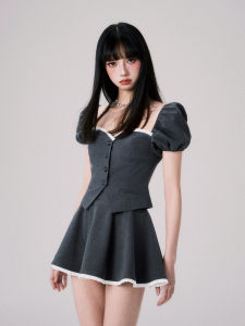 Luluswings Proud Gold French Princess Style Suit Skirt Womens Summer Small Classic Style Tube Top Tops Pettiskirt