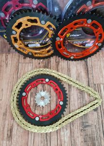 gir  girset gearset  gir paket  klx150 dtracker150 supermoto harian trabas 428 Thor merah orange gold