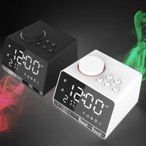 K11 Alarm Clock Speaker Radios Bluetooth Radio With 2 USB Ports LED Digital Alarm Clock Home Decoration Table Clock Dropshipping