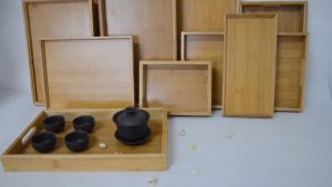 【COD】Wooden Serving Tray Food Tray Tea Coffee Breakfast Serving Trays Fruit Plate Wood Platter Bamboo Tray Dessert Tray