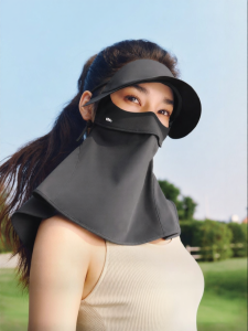 Beneunder | Ladies Full Face UV Protection Mask Neck Protector Sunshade Face Covering Integrated Cap Summer Fashion Pure Color