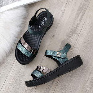 JIKE | Mom Shoes Soft Sole Spring Summer Middle-aged Flat and Wedge