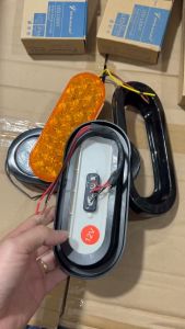 COMBO 4 đèn led báo hiệu xe tải xe đầu kéo chống nước đèn led độ quả trám 2 chế độ. Đèn hậu led SD2019. Điện 12v và 24v