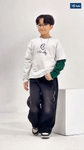 Bộ Dài Tay Bé Trai 2-9 Tuổi (8-38Kg) BL HALO Bộ Thu Đông Bé Trai Áo Thun Dài Tay Quần Jean Phong Cách Cá Tính QJB12APD12