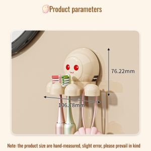 Octopus Suction Cup Toothbrush Holder No Hole Bathroom Electric Toothbrush Holder Wall Mounted Storage Rack Dental Appliances Shelves章鱼牙刷支架