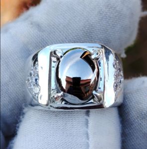 Besi towo gred padu silver handmade ring