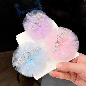 Princess Crown Hair Clip for Girls Pearl Hair Accessories Cute Baby Headwear Childrens Fashionable Hairpins Summer New Arrival
