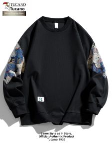 TUCANO | Chinese Style Embroidery Crewneck Loose Hoodie
