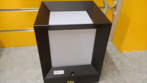 โคมไฟหัวเสาสี่เหลี่ยมขนาด 22เซนใหญ่DCI-8890-L-BK