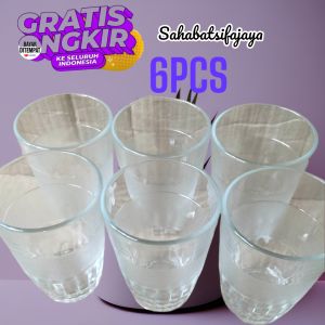 gelas kopi murah/cangkir kopi/gelas kaca 6pcs