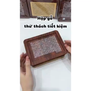 Hộp Tiết Kiệm Gỗ Hình Mèo 100 Ô – Thử Thách Tiết Kiệm 5000K Hộp Đựng Tiền Thông Minh Bảng Tiết Kiệm Tiền Hiệu Quả