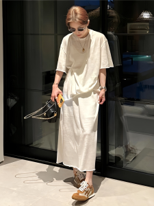 Loose Fit Short Sleeve T-Shirt Womens Summer New Style plus Size Fat MM Slimming Half Skirt Set Comfortable Casual Fashion