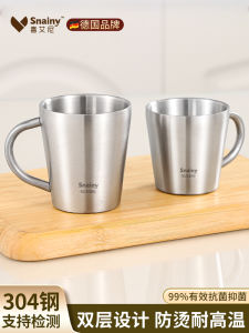 Cốc Nước Bằng Thép Không Gỉ 304 Cấp Thực Phẩm Cốc Nước Dùng Trong Gia Đình Cốc Trà Dành Cho Trẻ Em Cốc Nước Hai Lớp Chống Bỏng