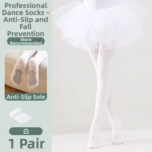 rosekey | Seamless Breathable Summer White Long Dance Socks for Girls