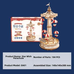 JINWUCHUANGYI | Handmade Birthday Gift Wooden Building Blocks 3D Puzzle