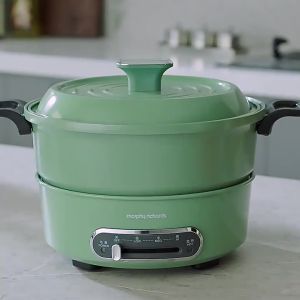 MORPHY RICHARDS Electric Hot Pot MR9087 Household Split Mandarin Duck Hot Pot Boiled Roasted Braised Fried Electric Caldron Multi-Function Pot