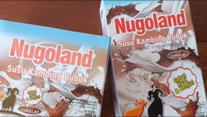 Nugoland Susu Bubuk Kambing Etawa rasa Coklat 200 gr Kemasan Box