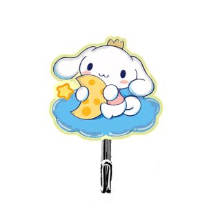 Cute Cartoon Cinnamon Dog Kitty Cat Hook Adorable Sticky Hook No Drilling Required for Home Storage behind Doors And Desks