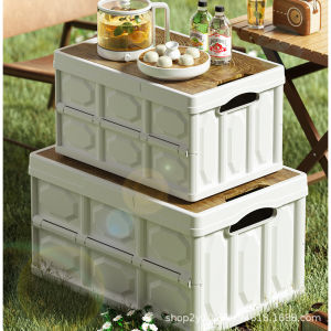 Folding Table for Car Storage Box Car Trunk Storage Box Multifunctional Outdoor Camping Storage Box Outing Storage Box