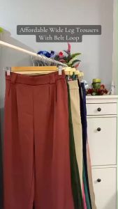 Plus Size Wide Leg Trouser With Belt Loop for Women