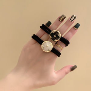 Elegant Durability Simple Four Leaf Clover Hair Ties Womens High End Fashion Hair Bands Korean Style Summer New Arrival