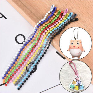 10pcs 11cm Mixed Color Ball Bead Chains Fits Key Chain Hand Tag Connector Dog Tag Metal Chain Necklace with Connectors DIY Jewelry