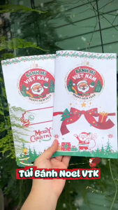 Túi Đựng Bánh Mì Giáng SinhTúi Đựng Bánh Mì 14x24 Có Khung Điền Túi Đựng Bánh Noel Xinh Xắn Rực Rỡ In Túi Bánh Mì Chủ Đề Nhiều Màu Sắc