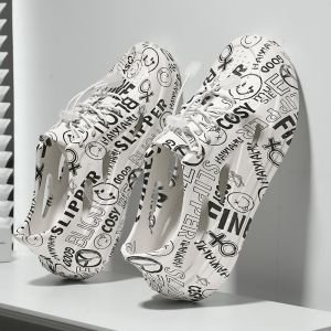 Mens Summer Sports Sandals Anti-Slip Deodorant Hollow out Soft Bottom Beach Shoes Large Size Slip-On Water Shoes