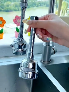 Universal Kitchen Faucet Extender Anti-Splash Rotatable Extended Length Bubble Spray Head Home Water Saving Bathroom Accessories