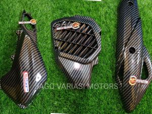 (3pcs) PCX150 FILTER RADIATOR KNALPOT CARBON ORIGINAL HONDA