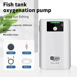 Oxygenation Pump For Fish Tank Go Fishing Outdoor Pump For Fish 3W Double Holes 3350mah Battery Capacity oxygen pump