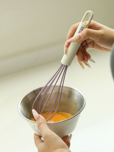 LOTUS BLUE | Manual Egg Beater Food Silicone Scraper Oil Brush for Baking
