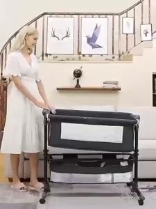 Panpess Baby Crib Detachable Portable Newborn Cradle Bed Newborn Crib Splicing King Bed