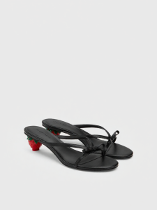 Charles & Keith | Strawberry Heel Bow Detail Summer Sandals