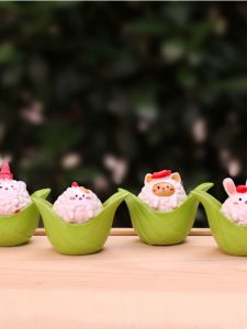 Bánh Trung Thu Miniature Blind Box Đồ Chơi Thực Tế Bánh Trung Thu Lá Gói Bánh Trung Thu Tròn Bánh Trung Thu Đồ Trang Trí Bàn