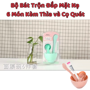 Bộ Bát Trộn Đắp Mặt Nạ 06 Món Kèm Thìa và Cọ Quét hàng loại một bền đẹp