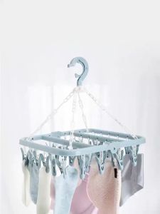 Gantungan Baju 32 Jepit Jemuran Jepit Baju Kaos Kaki Celana Dalam Bra Pakaian Bayi Serbaguna Hanger Lipat Jemuran Baju 32 Penjepit Jepitan
