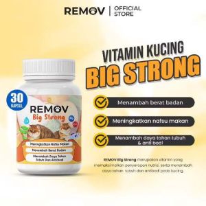 Remov Vitamin Botol Isi 30 Kapsul Multivitamin Kucing Dan Anjing Untuk Nafsu Makan Bulu Dan Imun Tubuh