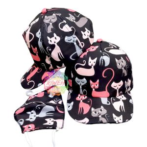 Topi anak lucu motif karacter free masker yang senada dengan topi nyaanti panas dan debu cocok buat jalan jalan santai dan sebagainya