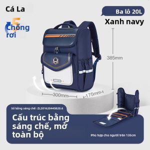 Caran·Y | Balo Học Sinh Cho Lớp 1-6 Nhẹ Giảm Tải Chống Rơi Dung Lượng Lớn