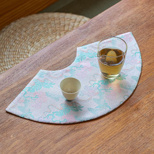 Elegant Pink Hemp Tea Mat