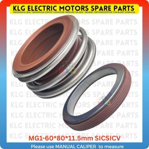 Mechanical seal MG1 60mm 80*11.5 sicsicv for water pump