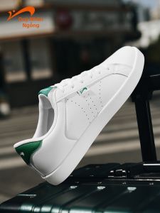 K-BIRD | Couples White Sport Shoes with Green Tail