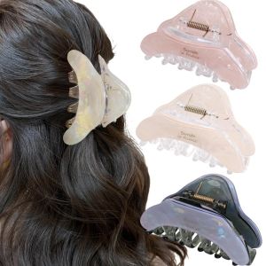 Retro Acetate Shark Hair Grab Clip / Simple Elegant Half Up Hair Claw / French Korean Style Hairpin Daily Women Hair Accessories