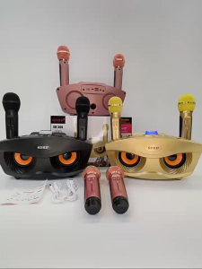 SDRD SD-306S OWL ลำโพงคาราโอเกะบลูทูธ Super Bass 15W x2 + ไมโครโฟนไร้สาย 2 ตัว